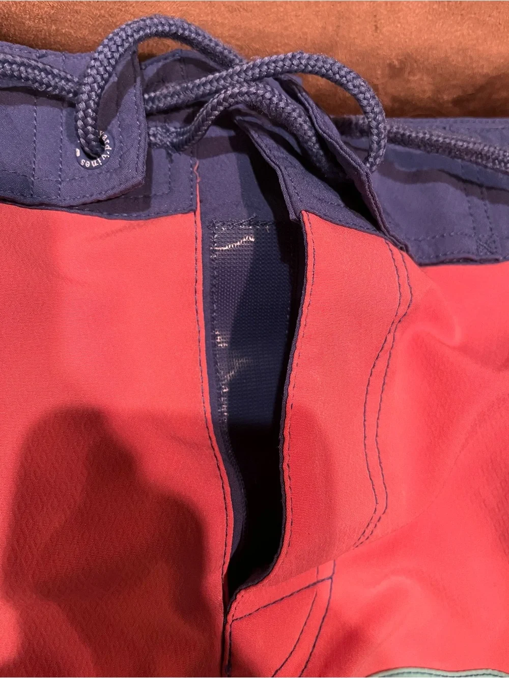 Vineyard Vines Men's Colorblock Board Shorts- Navy, Coral & Mint